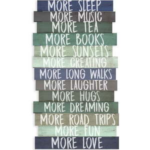 Cedule 30x50 cm I Want More – Really Nice Things obraz