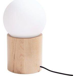 Bílá/v přírodní barvě stolní lampa se skleněným stínidlem (výška 21 cm) Surtur – Sollux obraz