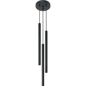 Černé kovové závěsné svítidlo ø 20 cm Fideus – Sollux obraz