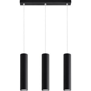 Černé kovové závěsné svítidlo Castro – Sollux obraz