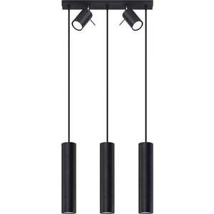 Černé kovové závěsné svítidlo Etna – Sollux obraz