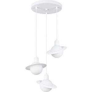 Bílé dětské svítidlo se skleněným stínidlem Mab – Sollux obraz