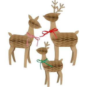 Vánoční figurky v sadě 3 ks Reindeer Family – Meri Meri obraz
