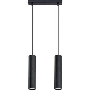 Černé kovové závěsné svítidlo Gleam – Sollux obraz