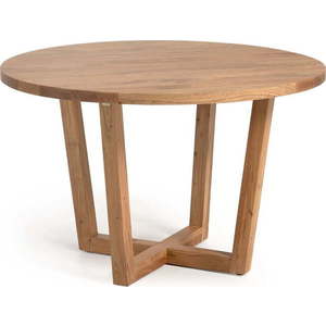 Kulatý jídelní stůl z masivu akácie v přírodní barvě ø 120 cm Nahla – Kave Home obraz
