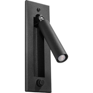 Černé kovové nástěnné svítidlo Chimery – Sollux obraz