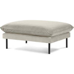 Béžová sametová podnožka Cosmopolitan Design Vienna, 100 x 80 cm obraz