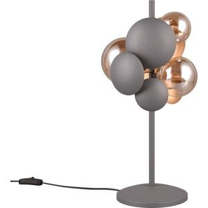 Stolní lampa se skleněným stínidlem v šedo-zlaté barvě (výška 50 cm) Bubble – Trio Select obraz