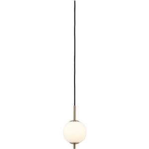 V mosazné barvě kovové LED závěsné svítidlo se skleněným stínidlem ø 12 cm Audrey – UMAGE obraz