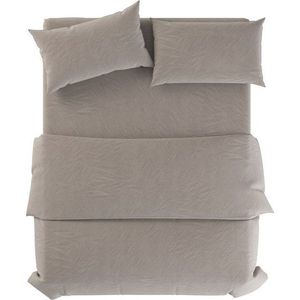 Světle šedé/taupe lněné povlečení na jednolůžko 135x200 cm Natural – Native Natural obraz