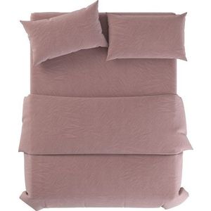 Starorůžové lněné povlečení na jednolůžko 135x200 cm Blush – Native Natural obraz