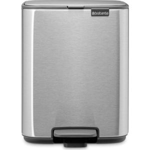 Nášlapný ocelový odpadkový koš v matně stříbrné barvě 7 l Bo – Brabantia obraz