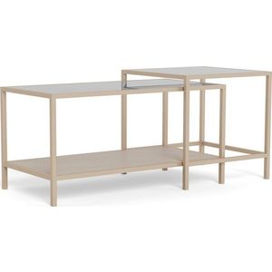 Šedé ocelové konferenční stolky v sadě 2 ks 50x90 cm Seaford – Actona obraz