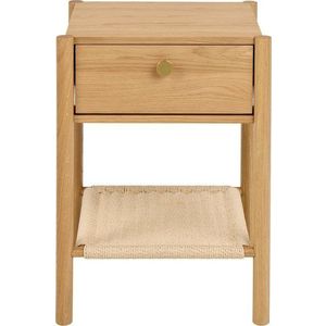 Noční stolek v dekoru dubu ve světle přírodní barvě Monfort – Actona obraz