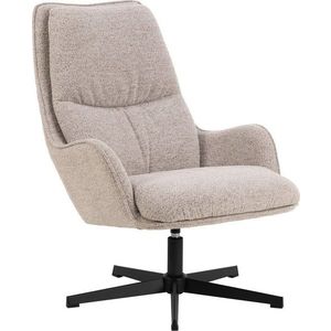 Béžové otočné křeslo z textilie bouclé Bosley – Actona obraz