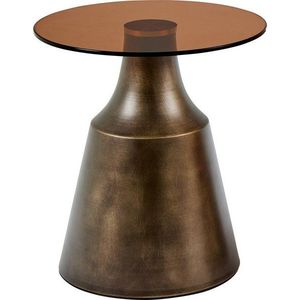 Hnědý ocelový kulatý konferenční stolek ø 45 cm Dunsley – Actona obraz