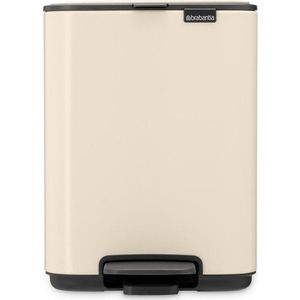 Béžový nášlapný ocelový odpadkový koš 4 l Bo – Brabantia obraz