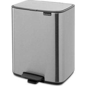Nášlapný ocelový odpadkový koš v matně stříbrné barvě 12 l Bo – Brabantia obraz