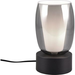 Stolní lampa se skleněným stínidlem v černo-stříbrné barvě (výška 24 cm) Barret – Trio Select obraz