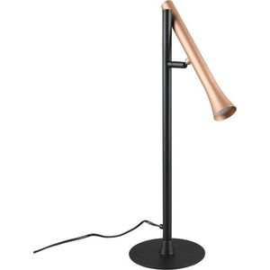 LED stolní lampa v černo-zlaté barvě s kovovým stínidlem (výška 53 cm) Fiato – Trio obraz