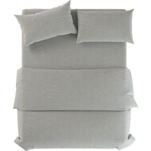 Šedozelené lněné povlečení na jednolůžko 135x200 cm Stone – Native Natural obraz