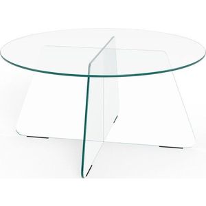 Skleněný kulatý konferenční stolek ø 80 cm Samos – Actona obraz