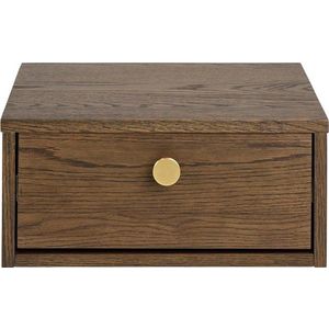 Noční stolek v dekoru dubu v tmavě přírodní barvě Monfort – Actona obraz