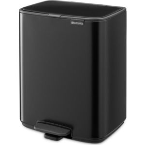 Matně černý nášlapný ocelový odpadkový koš 12 l Bo – Brabantia obraz