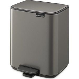 Šedý nášlapný ocelový odpadkový koš 7 l Bo – Brabantia obraz