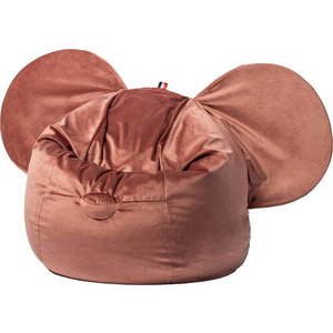 Červený sametový dětský sedací vak The Brooklyn Kids Ears obraz