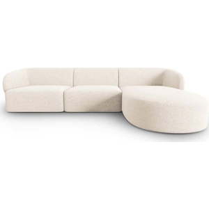 Krémová rohová pohovka, pravý roh Shane – Micadoni Home obraz