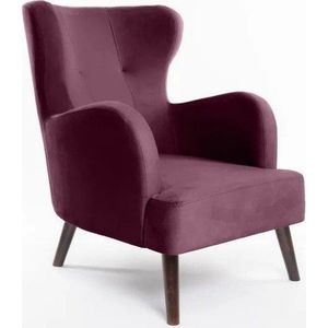 Fialové sametové křeslo ušák Noemye – Bonami Selection obraz