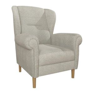 Béžové křeslo ušák Swan – Ropez obraz