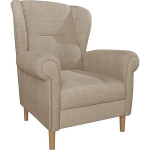 Světle hnědé křeslo ušák Swan – Ropez obraz