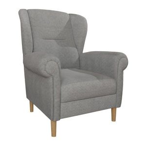 Světle šedé křeslo ušák Swan – Ropez obraz