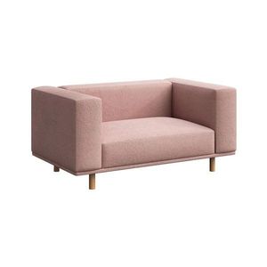 Růžové relaxační křeslo z textilie bouclé Kukumo – Ame Yens obraz