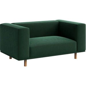 Tmavě zelené sametové relaxační křeslo Kukumo – Ame Yens obraz