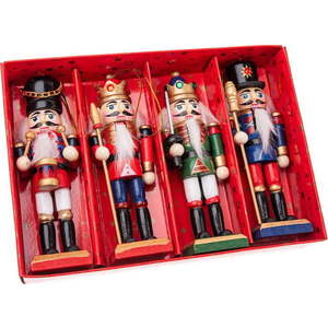 Dřevěné vánoční ozdoby v sadě 4 ks 12, 5 cm – Dakls obraz