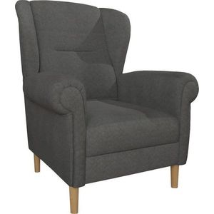 Tmavě šedé křeslo ušák Swan – Ropez obraz