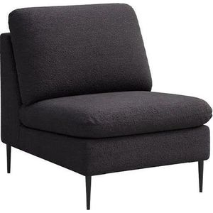 Černé křeslo z textilie bouclé Moilo – MESONICA obraz