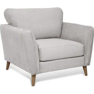 Světle šedé manšestrové křeslo Paris – Scandic obraz