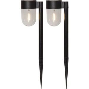 Sada 2 venkovních solárních LED svítidel Star Trading Cupolai, výška 30 cm obraz