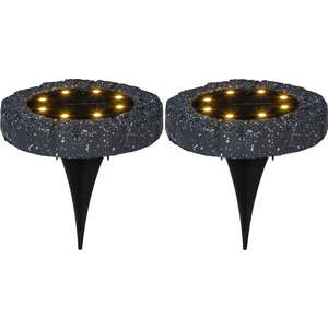 Sada 2 venkovních solárních LED svítidel Star Trading Lawnlight, ø 11 cm obraz