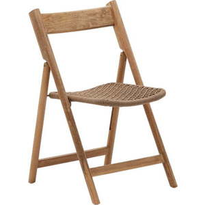 Dřevěná zahradní židle v hnědo-přírodní barvě Dandara – Kave Home obraz