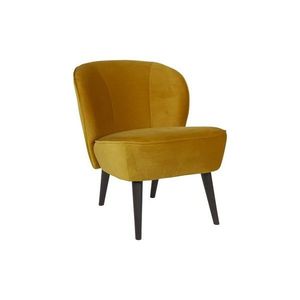 Hořčicové křeslo WOOOD Sara obraz