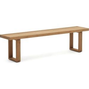 Dřevěná zahradní lavice v přírodní barvě Canadell – Kave Home obraz