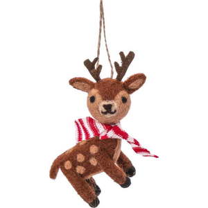 Vlněná ručně vyrobená vánoční ozdoba 12 cm Reindeer – Sass & Belle obraz