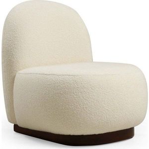 Bílé křeslo z textilie bouclé Tina – Artie obraz