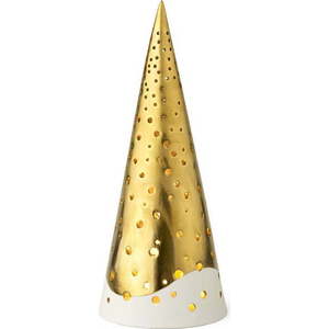 Porcelánový svícen ve zlaté barvě Kähler Design Nobili, výška 25, 5 cm obraz