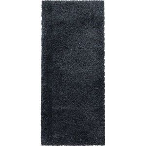 Antracitový běhoun 80x250 cm Fluffy – Ayyildiz Carpets obraz